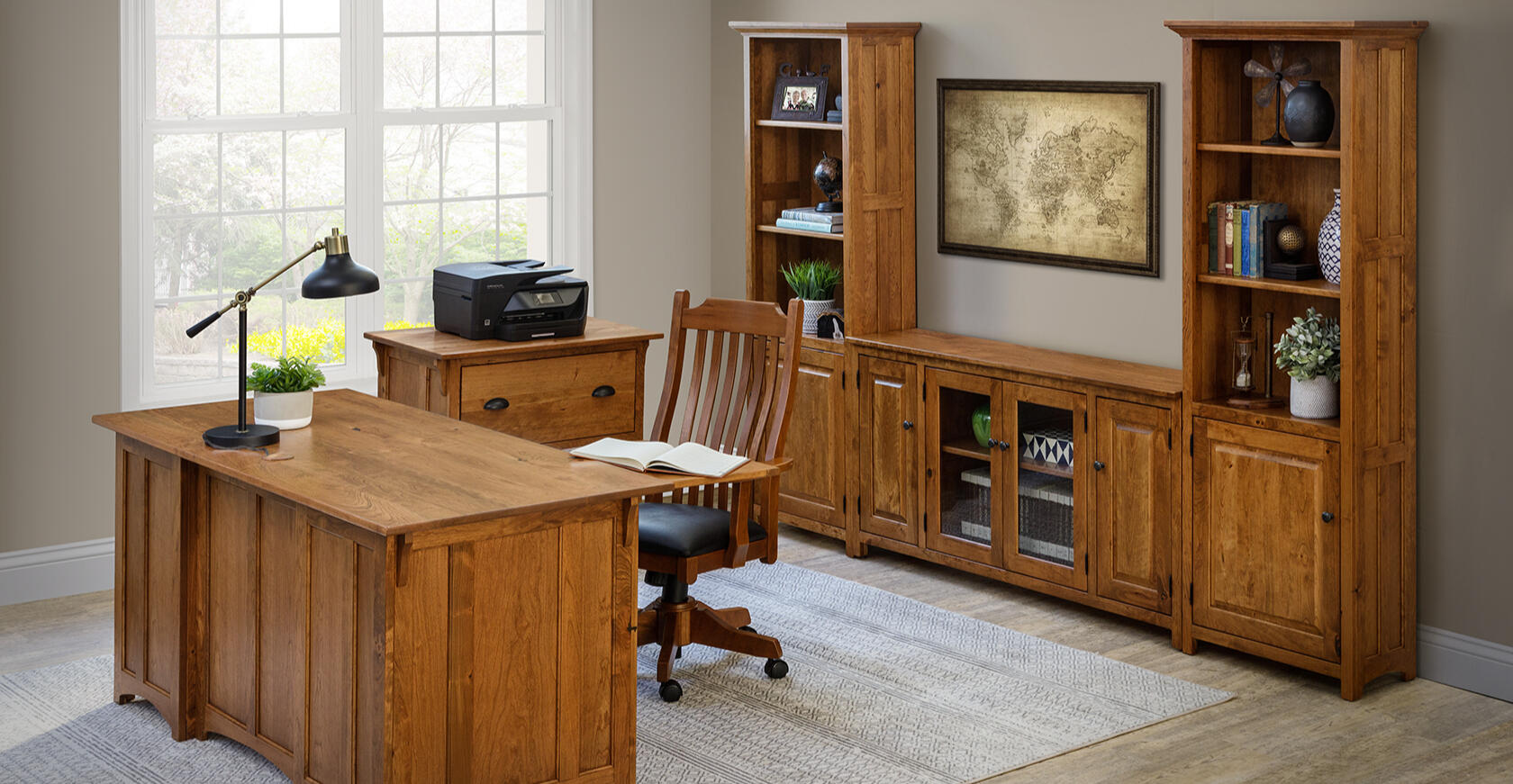 Amish‑Crafted Office Collection – CT, RI, MA, VT, NH, ME & NY Handcrafted Amish office furniture, including solid‑wood desks and storage pieces, available through local retailers across Connecticut, Rhode Island, Massachusetts, Vermont, New Hampshire, Maine, and New York.